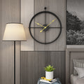 Wall Clock | Black Metal | Open-Frame Geometric Design | Urban Living Room