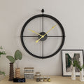 Wall Clock | Black Metal | Open-Frame Geometric Design | Urban Living Room