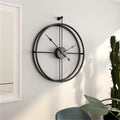 Wall Clock | Black Metal | Open-Frame Geometric Design | Urban Living Room