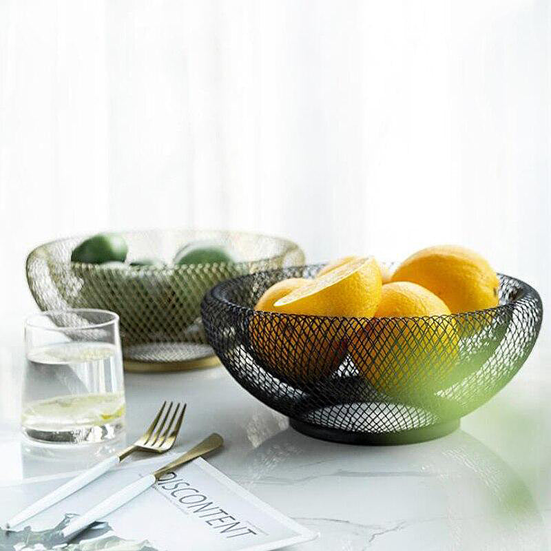 Fruit Bowl | Metal Mesh | Double-Walled Mesh Design | Kitchen Counter Organizer