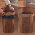 Trash Bin | Natural Wood & Metal Rim | Nordic Minimalism | Living Space