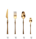 Cutlery Set | Gold Stainless Steel | Tapered Handles | Upscale Dining