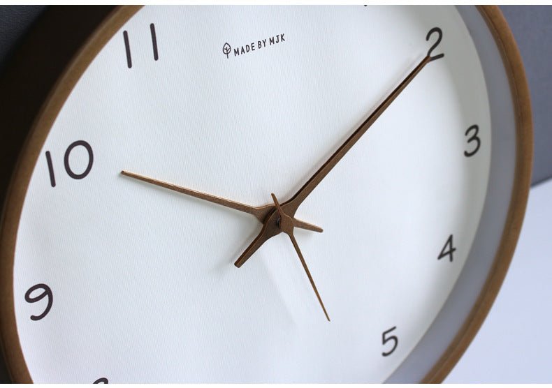 Wall Clock | Solid Wood & Matte Finish | Quiet Movement | Living Room Accent