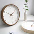 Wall Clock | Solid Wood & Matte Finish | Quiet Movement | Living Room Accent