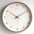 Wall Clock | Solid Wood & Matte Finish | Quiet Movement | Living Room Accent