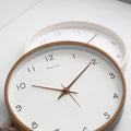 Wall Clock | Solid Wood & Matte Finish | Quiet Movement | Living Room Accent