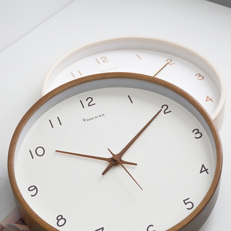 Wall Clock | Solid Wood & Matte Finish | Quiet Movement | Living Room Accent