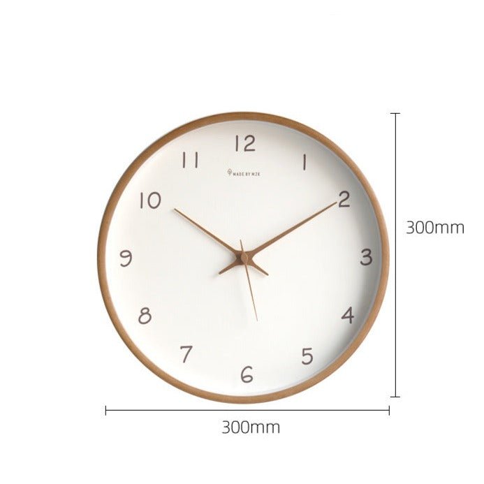 Wall Clock | Solid Wood & Matte Finish | Quiet Movement | Living Room Accent