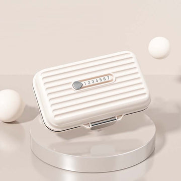Mini Portable Pill Organizer with Password Protection & 7 Compartments