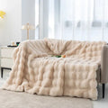 Throw Blanket | Soft Plush Fabric | Textured Surface | Cozy Living Room
