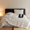 Throw Blanket | Soft Plush Fabric | Textured Surface | Cozy Living Room