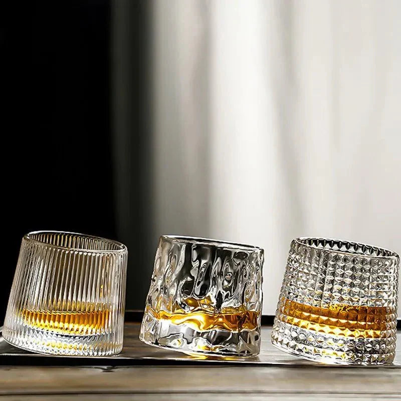 Tumbler Glass Textured Ripple Effect Faceted Design 160ml