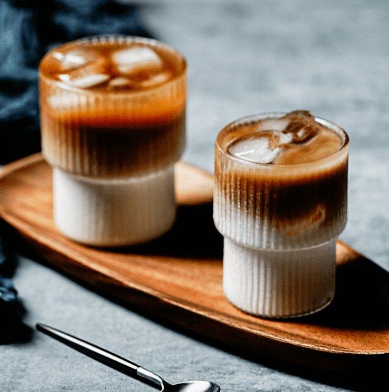 Tumbler Glass | Glass | Ribbed Texture & Smooth Cylindrical Shape | Everyday Drink Rituals