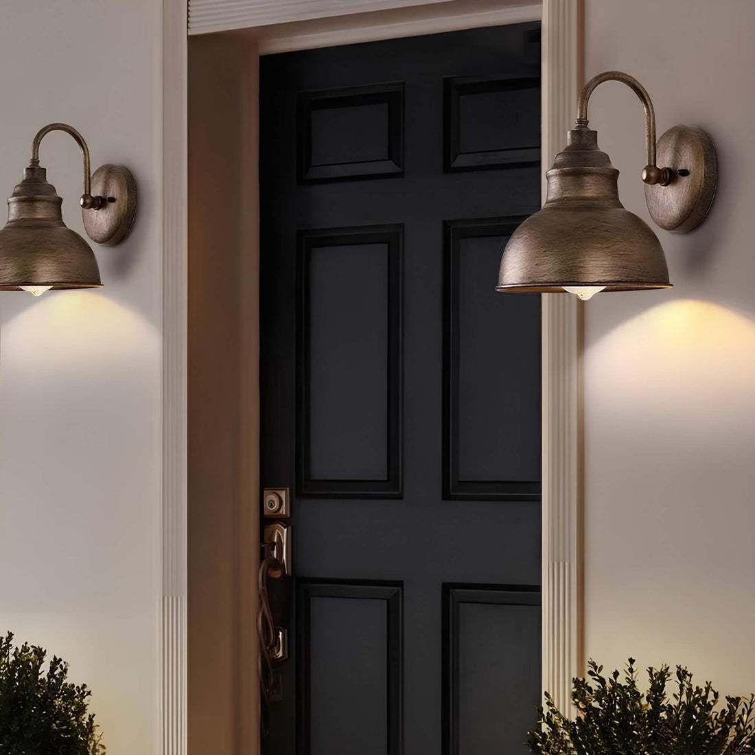 Vintage Industrial Outdoor Wall Sconce - Rust-Resistant Lantern with Edison Bulb