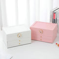 Jewelry Box | PU Leather & Velvet Lining | Multilayer Design | Bedroom Organizer