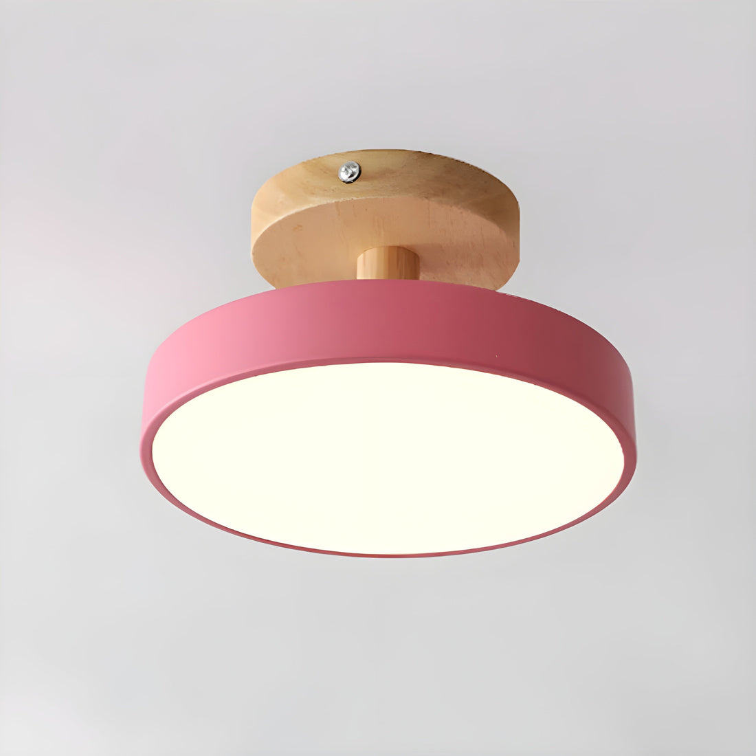 Ceiling Lamp | Wood & Matte Metal | Soft Circular Shape | Modern Minimalist Spaces