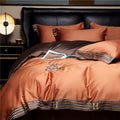 Bedding Set | Satin Cotton & Embroidery | Embroidered Trim Detailing | Bedroom Retreat
