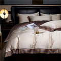 Bedding Set | Satin Cotton & Embroidery | Embroidered Trim Detailing | Bedroom Retreat