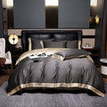 Bedding Set | Satin Cotton & Embroidery | Embroidered Trim Detailing | Bedroom Retreat